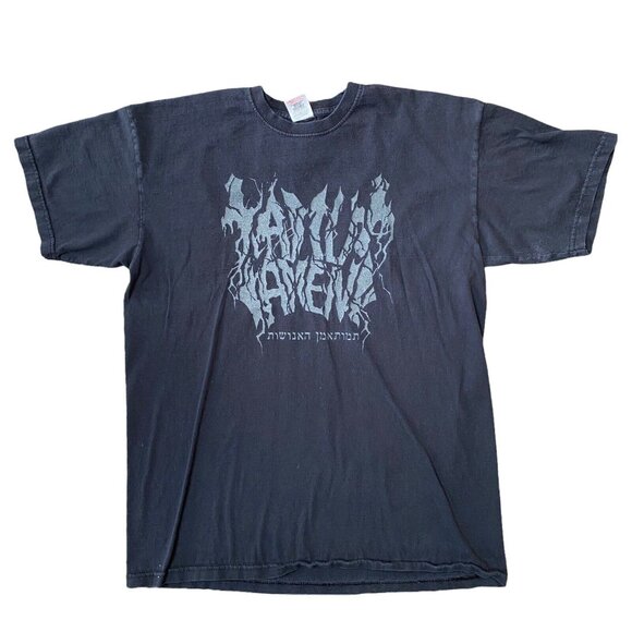 TamutAmen T-shirt Size Medium Graphic Humanity Will Die Band Merch Distressed - Picture 2 of 5